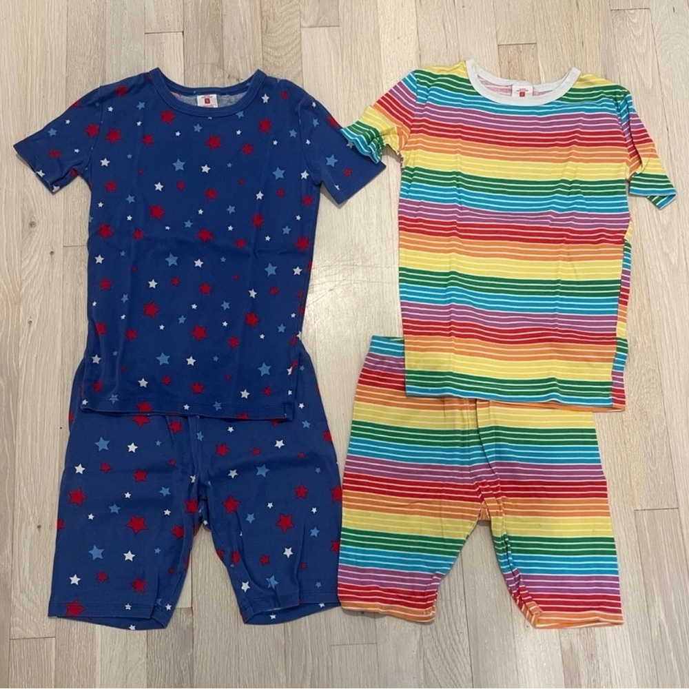 Target PJ’s 2 Pairs Unisex Boys / Girls Stars and Rainbow PJ’s Sz 12 100% Cotton